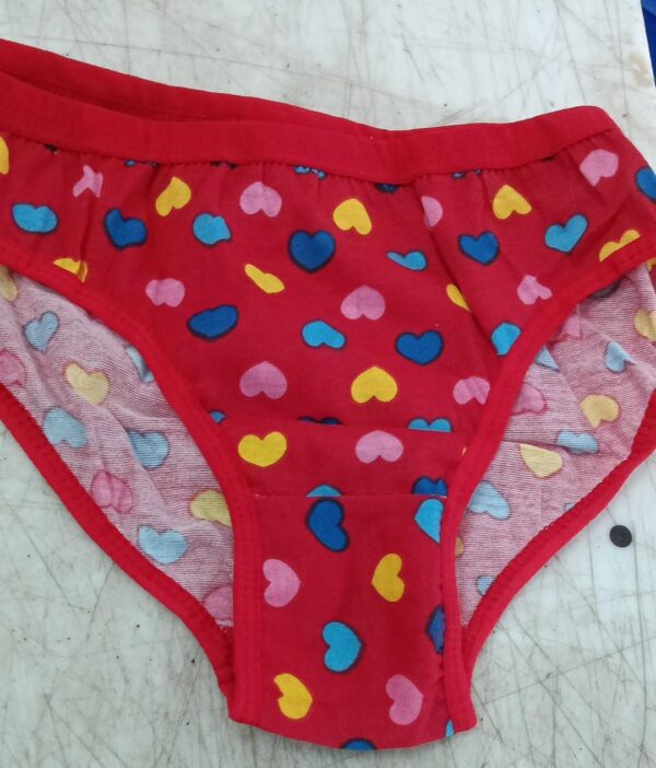 Womens Red Printed Brief Size S