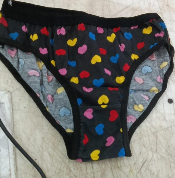 Womens Black Printed Brief Size S