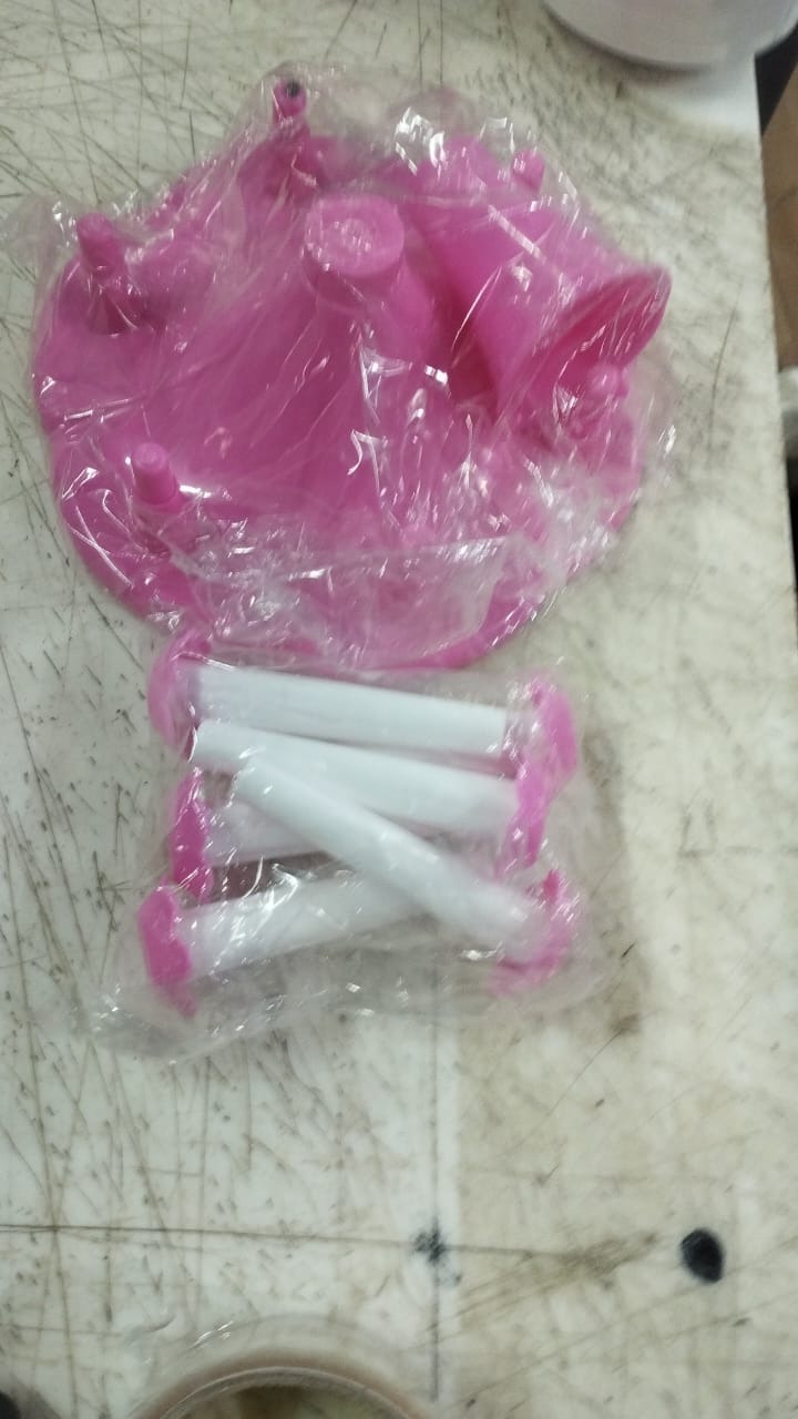 Glass Stand Pink For Kichan 6 Stand Made Of Virgin Plastic Glass Holder