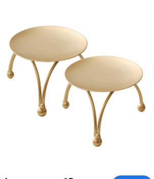 Candle Holder For Diwali Set Of 2 Gold