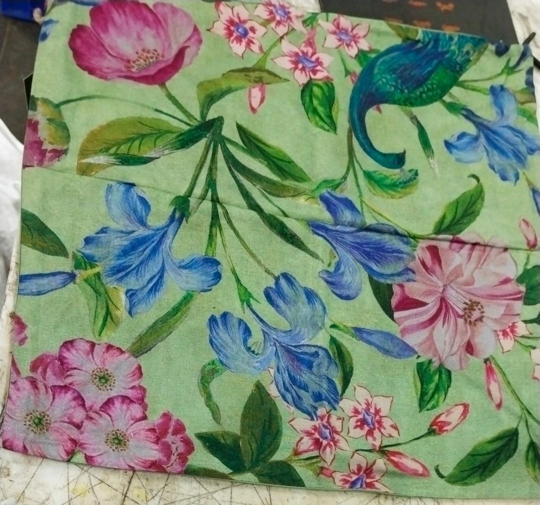 Bird Digi Print Cushion Cover Multicolour Size 51X51 Cm