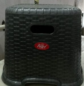 Pearl Plastic Stool Grey Colour