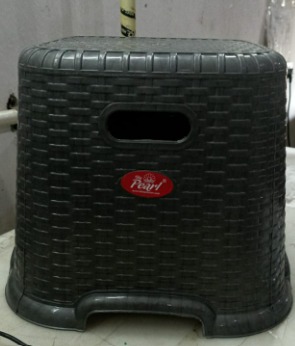 Pearl Plastic Stool Grey Colour