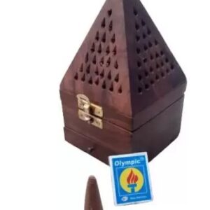 Madurai Famous Wooden Incense Holder Brown
