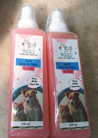 Petsy Anti Tick And Flea Spray For Dogs And Cat 200 Ml Pack Of 2