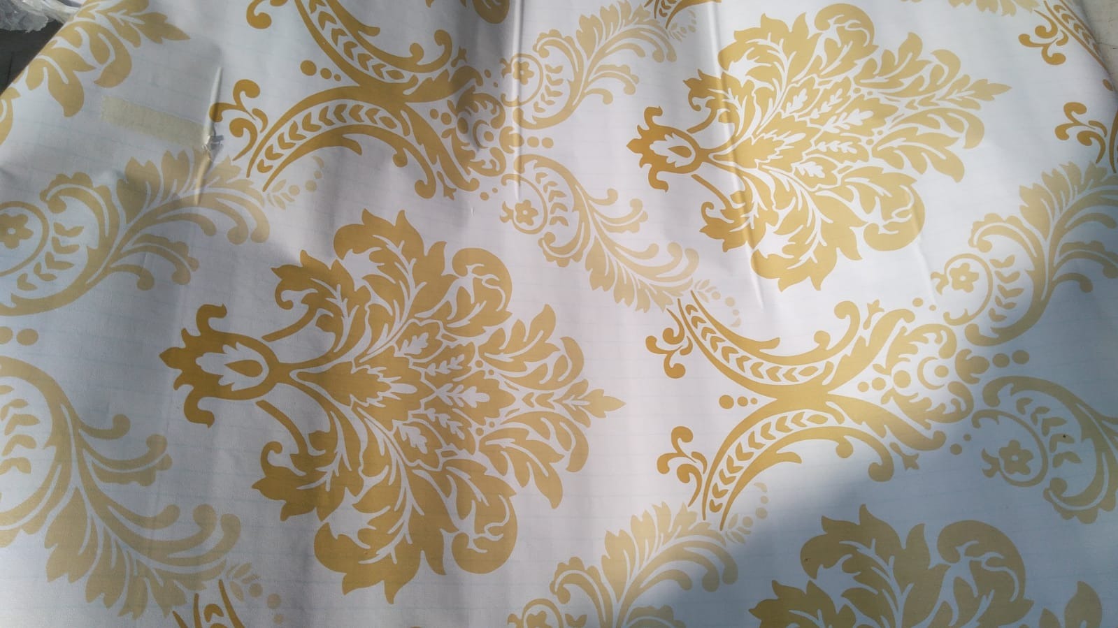 Golden Flower Multicolor Wallpaper Approx 5 Meter