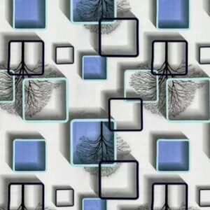 Decorative Blue And White Wallpaper 45Cm X 5M