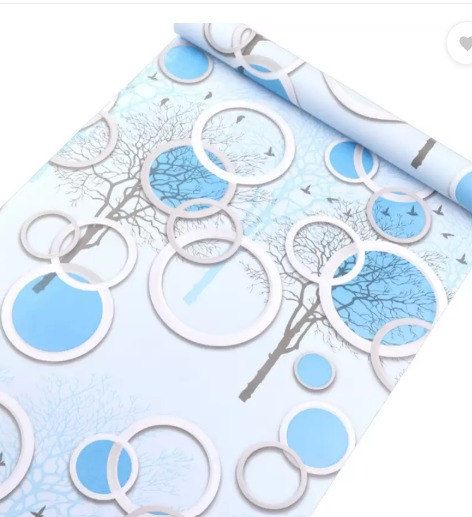 Decorative Blue Wallpaper 45Cm X 5M