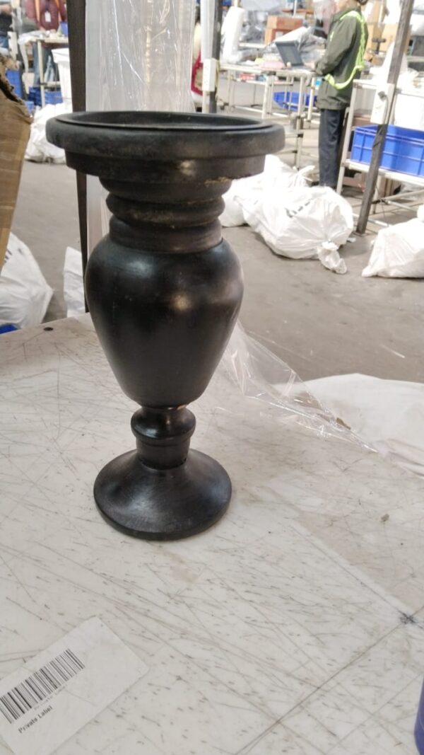 Black Color Wooden Candle Holder