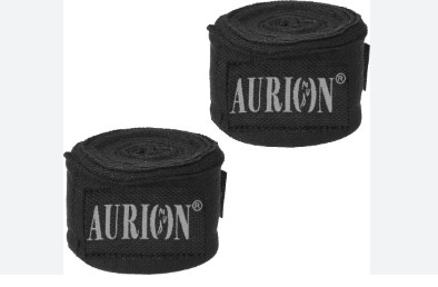 Aurion Black Color Boxing Wraps 108 Inch