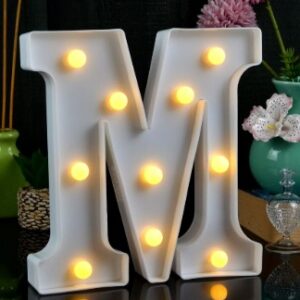 M Letter Home Decor Light White Color
