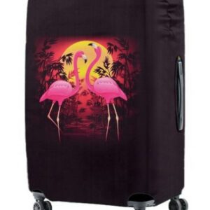 Black Printed Trolly Bag Cover