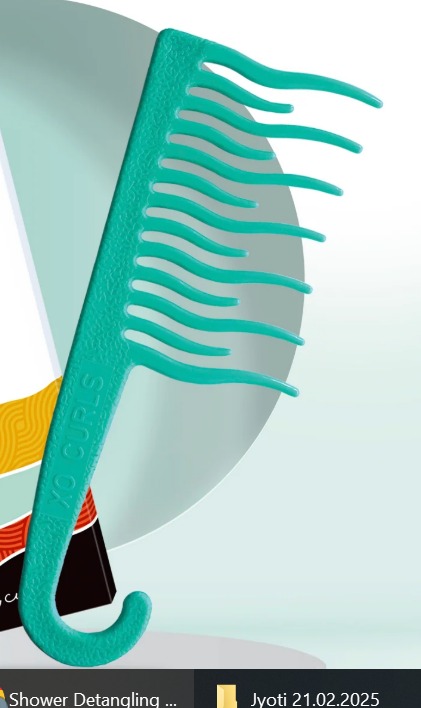 Shower Detangling Comb Green