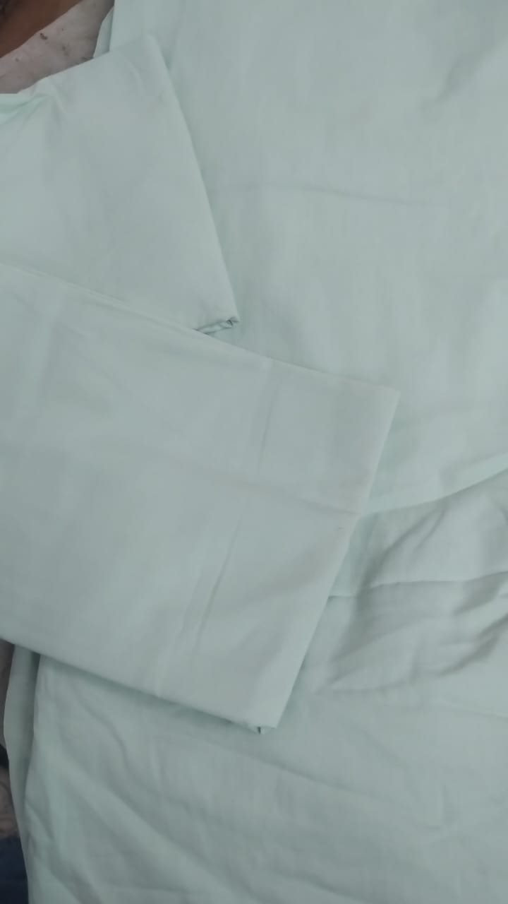 The Yellow Dwelling Double Bedsheet Olive Green With 2 Pillow
