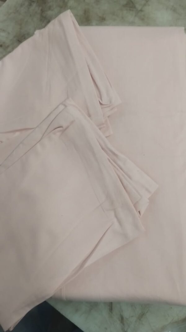 The Yellow Dwelling Double Bedsheet Light Pink With 2 Pillow