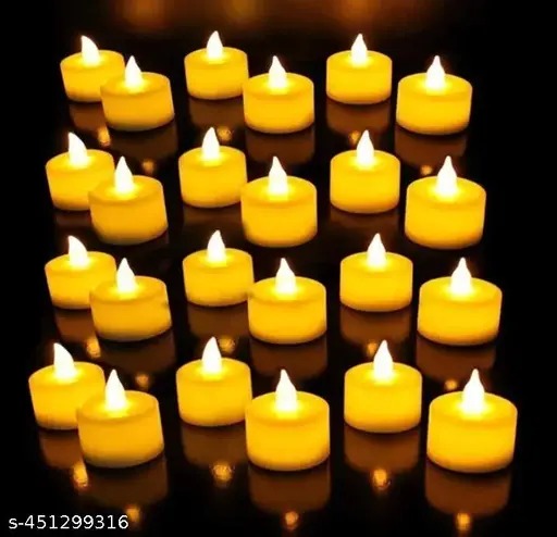 Led Tealights Smokeless Plastic Decorative Candles Pack Of 5