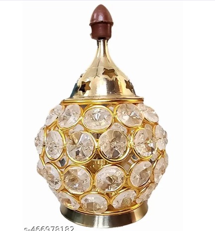 Crystal Round Diya 5 Inch
