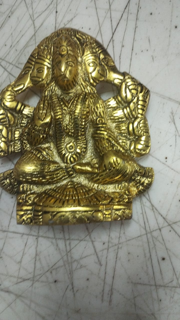 Handcrafted Metal Panchmukhi Hanuman Ji Murti