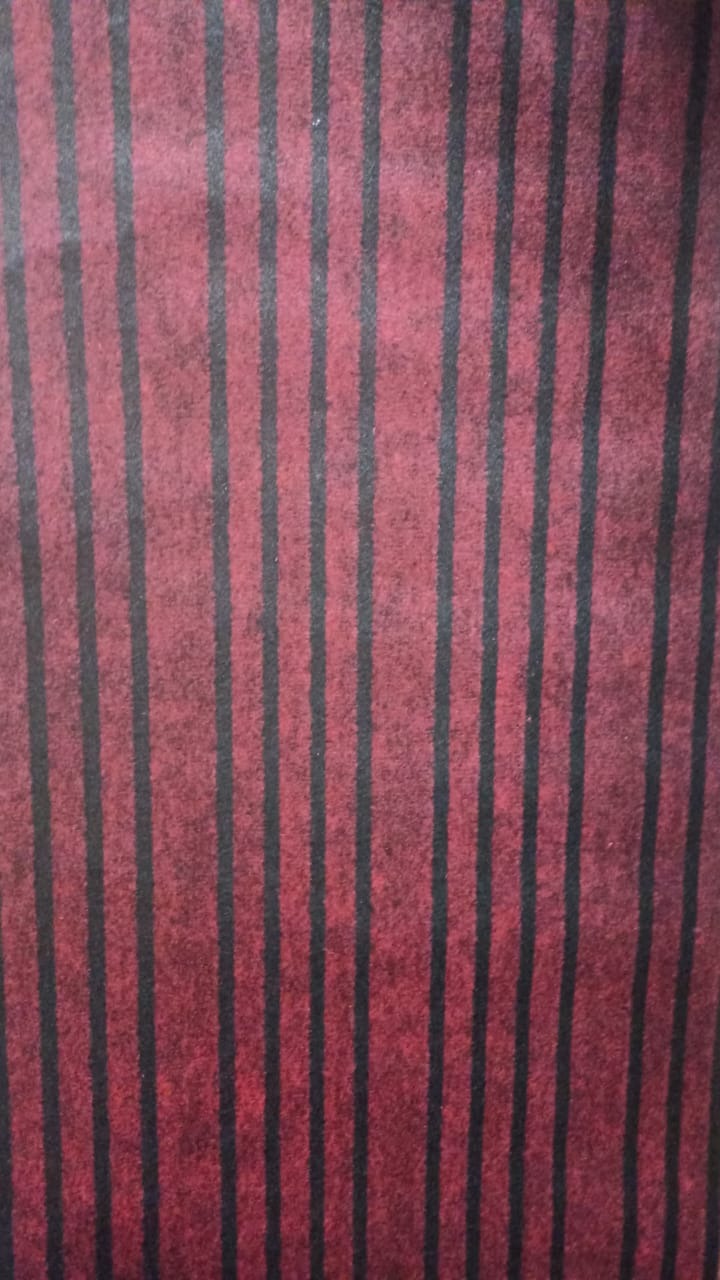 Floor Mat Maroon Black Colour Size 6 X 2 Feet
