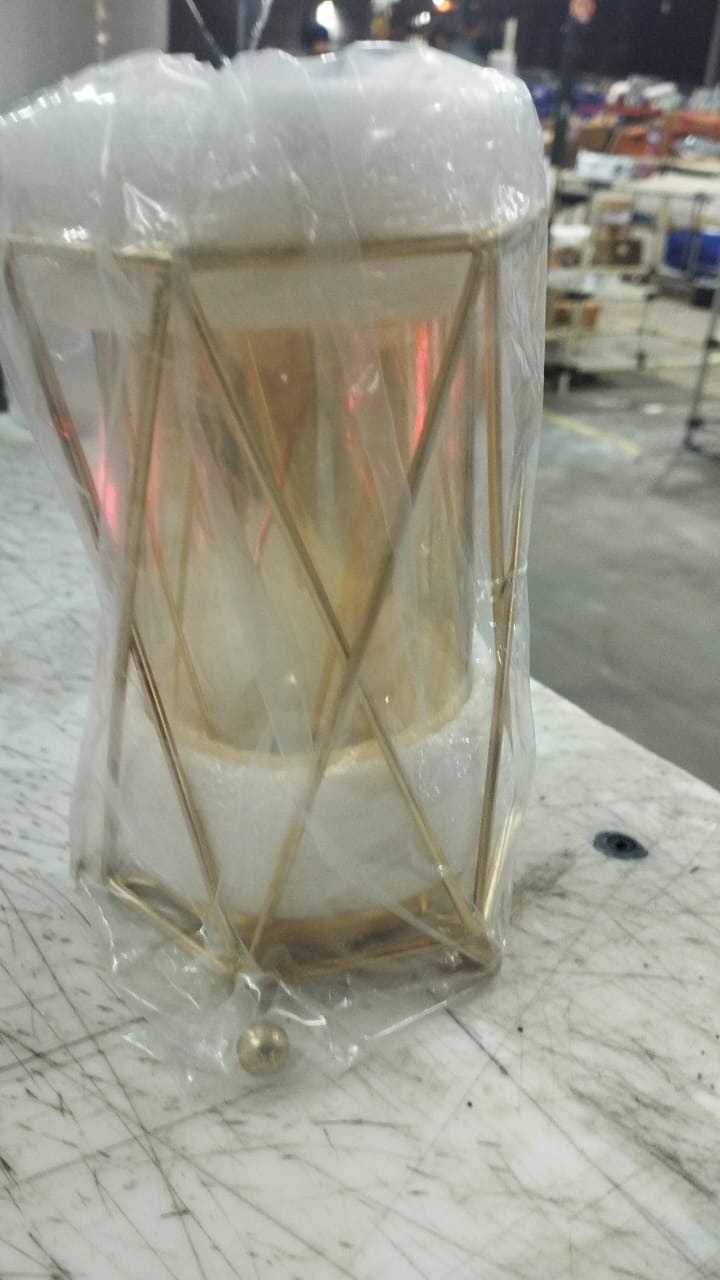 Home Decor Gold Glass Vasel For Flowers