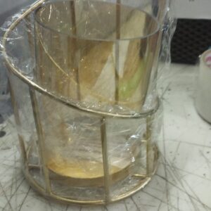 Decorative Metal Wire Pillar Flower Vase Removable Glass For Table