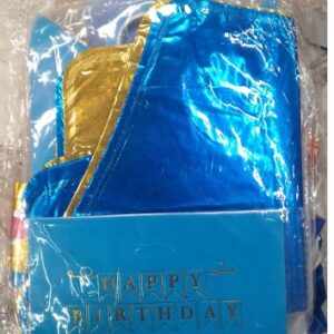 Happy Birthday Decoration Birthday Banner And Balloon Gold And Blue