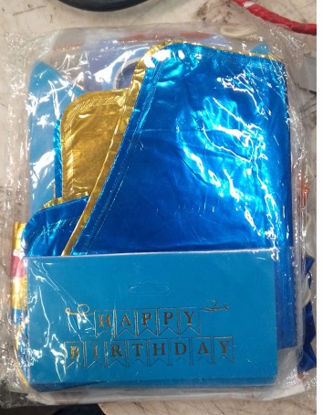 Happy Birthday Decoration Birthday Banner And Balloon Gold And Blue