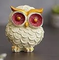 Standing Gold Owl Home Decor Resin Showpiece Handicraft Idol Golden