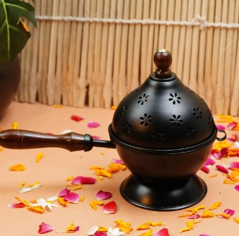 Sarvdharm Metal Incense Burner Loban Dani Dhoop Dani Aarti Metal Loban Dhoop Dani