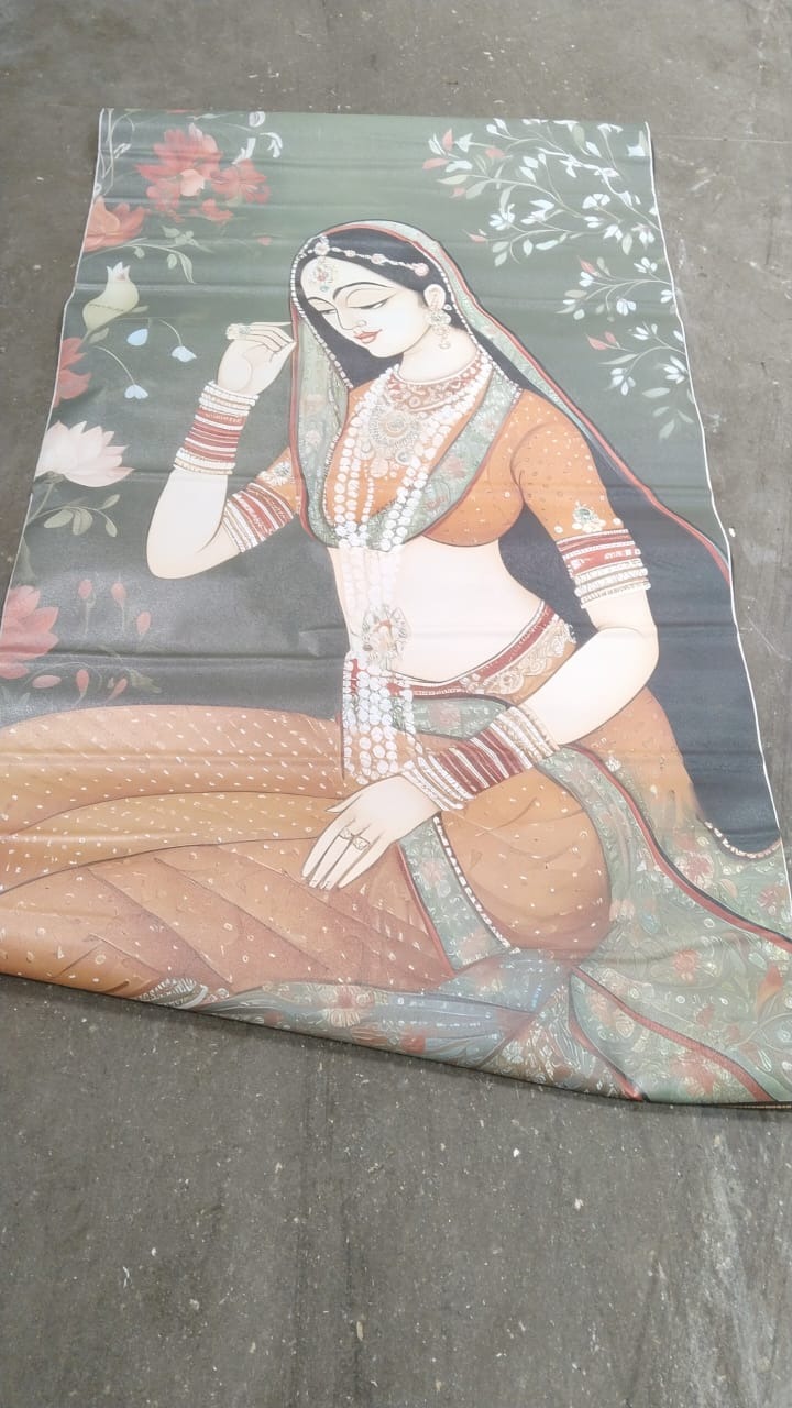 Multicolor Wallpaper Women Printed 2 Meter