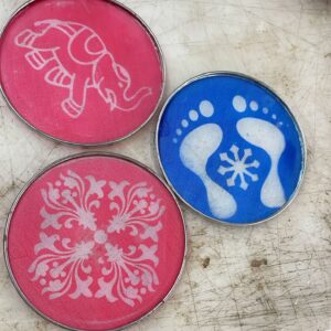 Dry Rangoli Making Plastic Jali Stencil For Floor Decoration Diwali Set Of 3