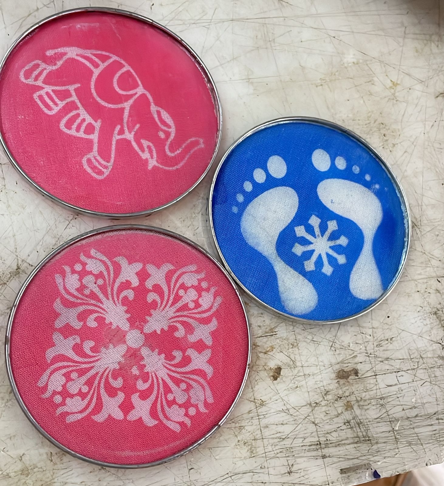 Dry Rangoli Making Plastic Jali Stencil For Floor Decoration Diwali Set Of 3