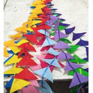 Hanging Decorative Garland Recycled Paper Recycled Paper Sustainable Garland Multicolor 10Pcs