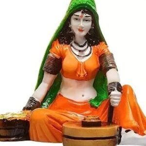 Rajasthani Lady With Chakki Showpiece