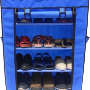 Homecute Shoe Rack 6 Layer With Cover Blue Color