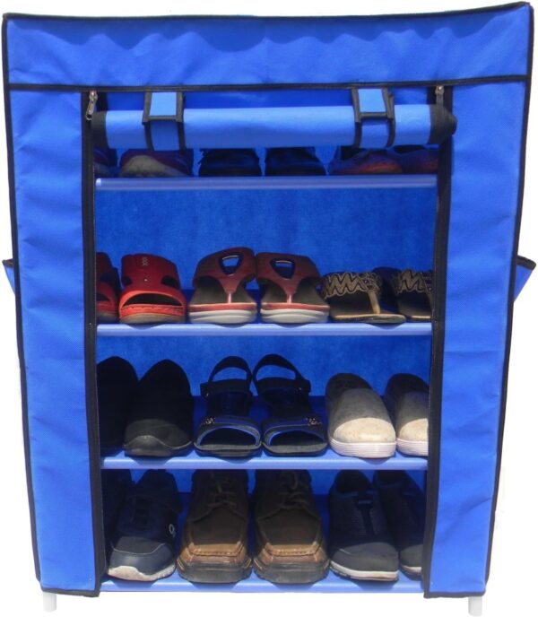 Homecute Shoe Rack 6 Layer With Cover Blue Color