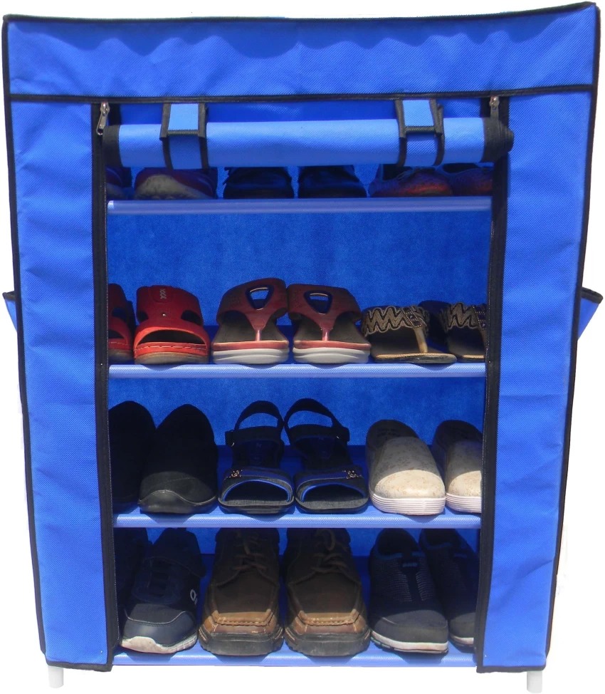 Homecute Shoe Rack 6 Layer With Cover Blue Color