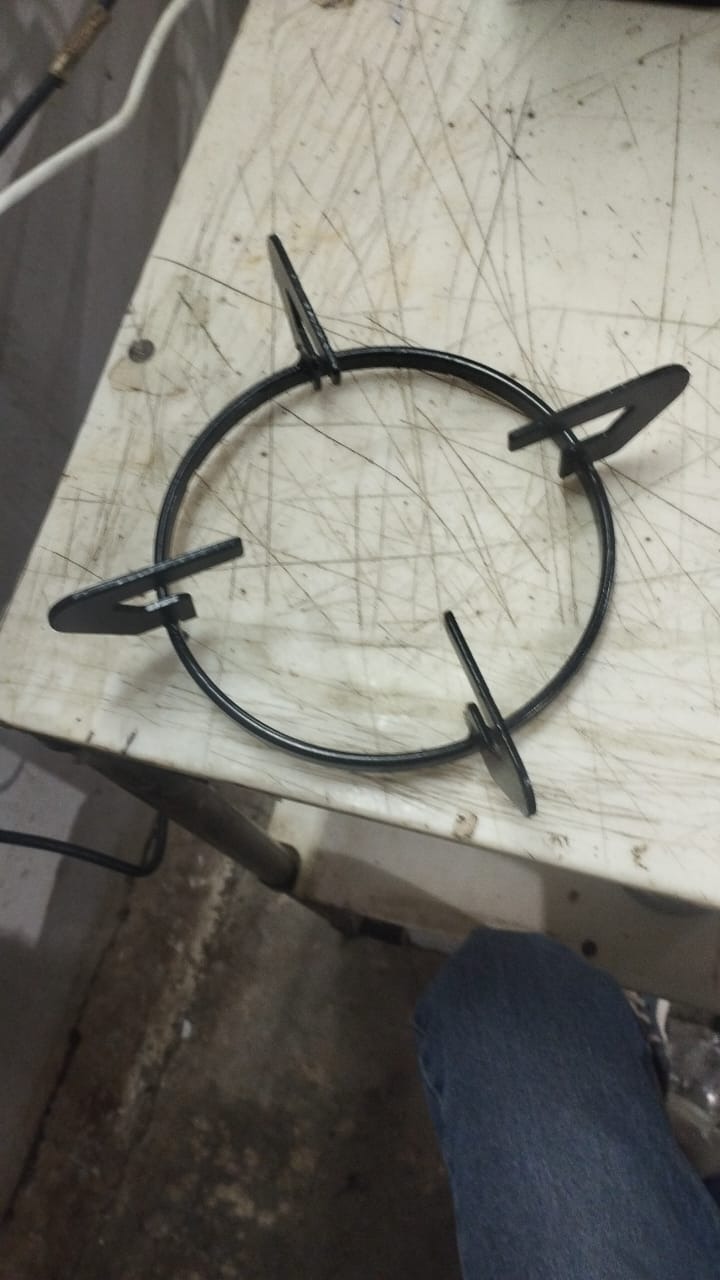 Heavy Gas Burner Stand 2 Pcs Thin Round Model Powder Cotting