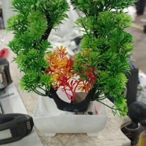 Plastic Tree With Flower Pot For Decoration