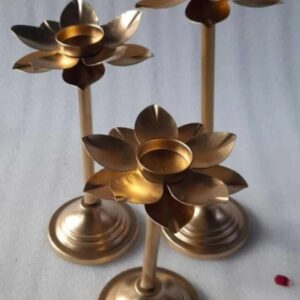 Sana Collection Cup Candle Holder Set Gold