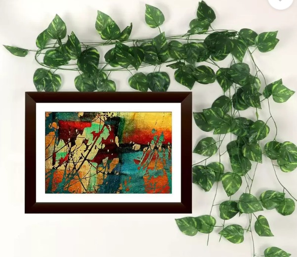 Artificial Green Leaf Hanging Money Plant Pack Of 2