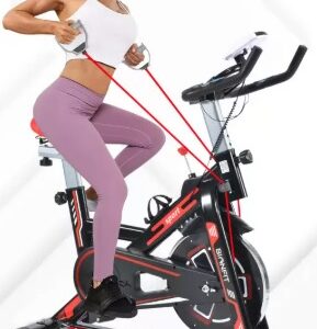 Bionfit Bnf01 Pro Spin With 6 Kg Flywheel With Friction Resistance Spinner Exercise Bike Red