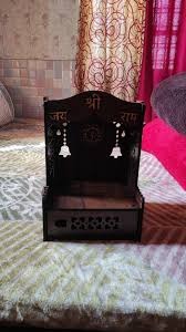 Wall Creative Decor Handmade Beautiful Small Wooden Temple Home Pooja Mandir