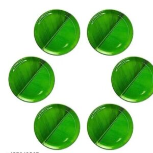 Round Dinner Lunch Serving Melamine Plate Green 10 Inch Pack Of 6