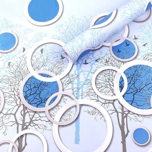Wolpin Wall Stickers Diy Wallpaper Blue Color