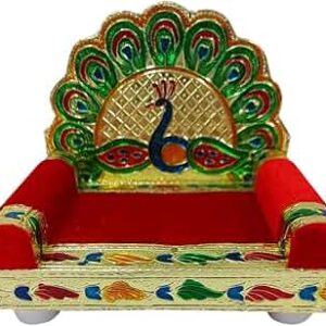 Garden Of Arts Handicraft Wooden Laddu Gopal Meenakari For Pooja Mandir Swing Jhula