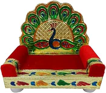 Garden Of Arts Handicraft Wooden Laddu Gopal Meenakari For Pooja Mandir Swing Jhula