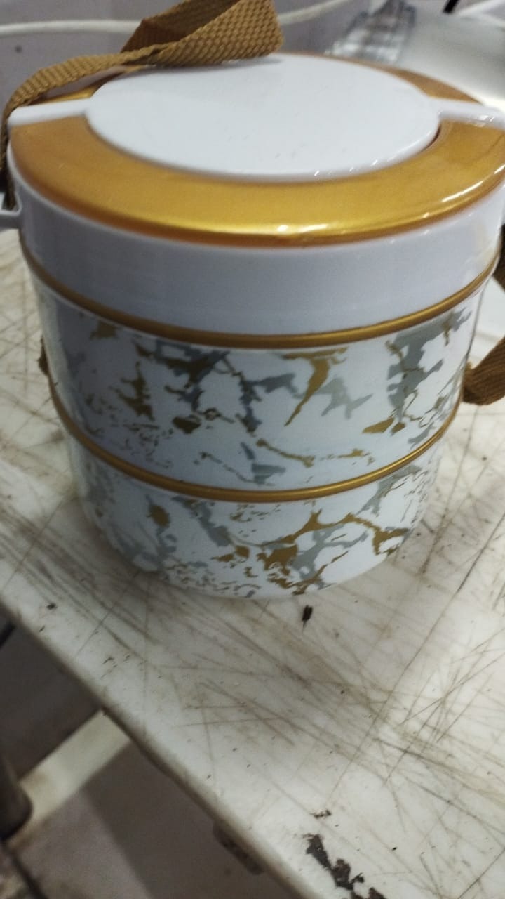 Lunch Box Two Containers White Colour
