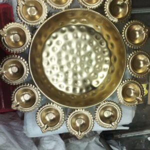 Diya Shape Flower Urli Bowl For Home Flowers Tea Light Home Can Contain 13 Diyas