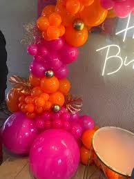 Pink And Orange Balloons 50 Pcs